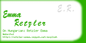 emma retzler business card